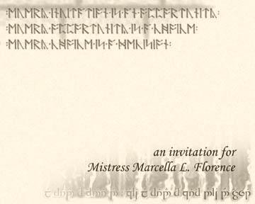 Invitation Front, Marcella